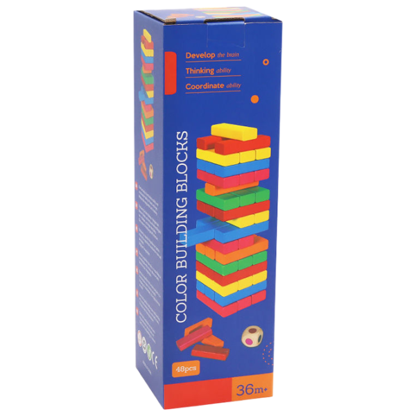 Настольная игра New World Color Building Blocks 3+/ Jenga photo 1