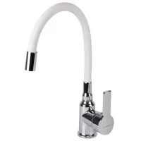 Baterie pentru bucătărie SanDonna F9995 Mono comandă / Pivotantă / Alamă / White
