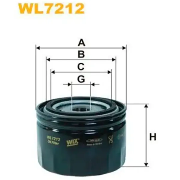 Filtru de ulei Wix Filters WL7212 WX-WL7212 photo 2 Filtru de ulei Wix Filters WL7212 WX-WL7212 photo 2