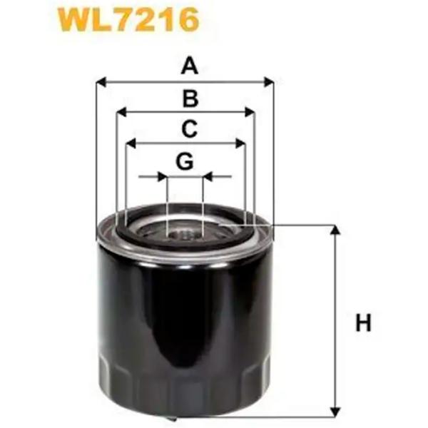 Filtru de ulei Wix Filters WL7216 WX-WL7216 photo 2 Filtru de ulei Wix Filters WL7216 WX-WL7216 photo 2