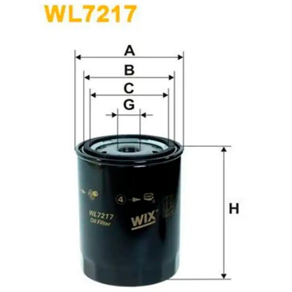 Масляный фильтр Wix Filters WL7217 WX-WL7217 photo 2 Масляный фильтр Wix Filters WL7217 WX-WL7217 photo 2