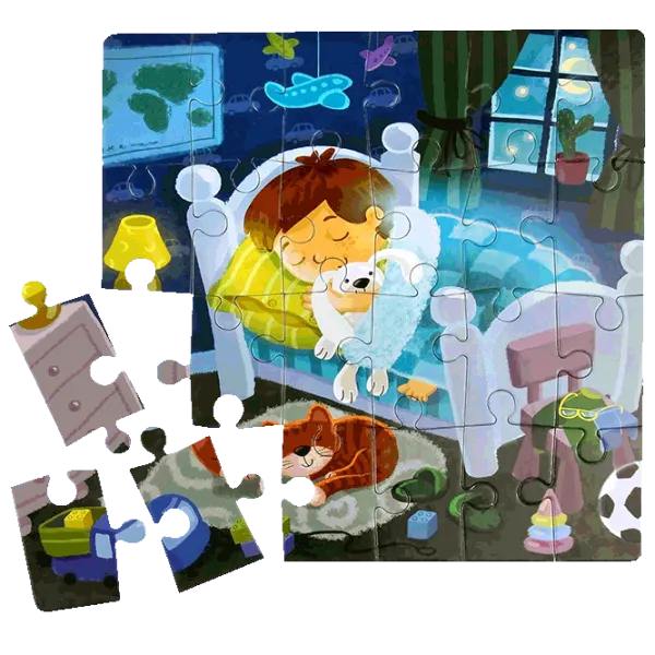 Puzzle DoDo Daily Routines 3+/ Количество деталей: 72 photo 1
