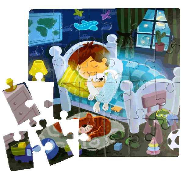 Puzzle DoDo Daily Routines 3+/ Количество деталей: 72 photo 1