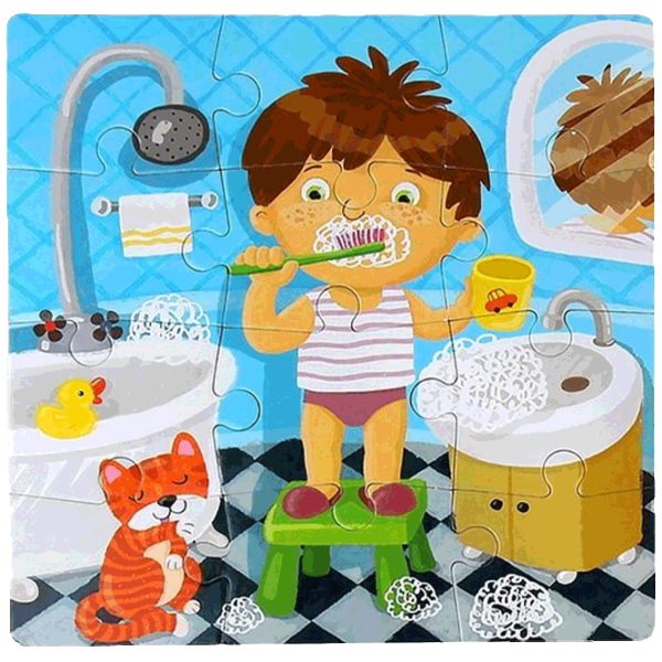 Puzzle DoDo Daily Routines 3+/ Количество деталей: 72 photo 2