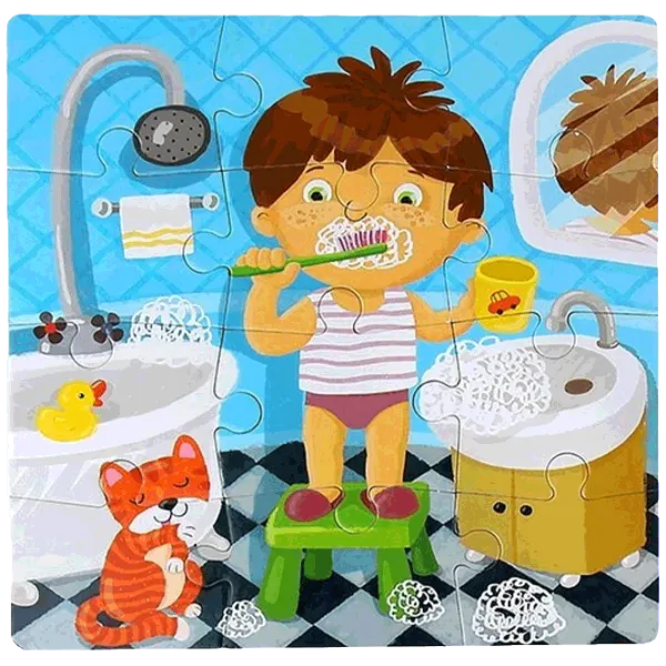Puzzle DoDo Daily Routines 3+/ Количество деталей: 72 photo 3