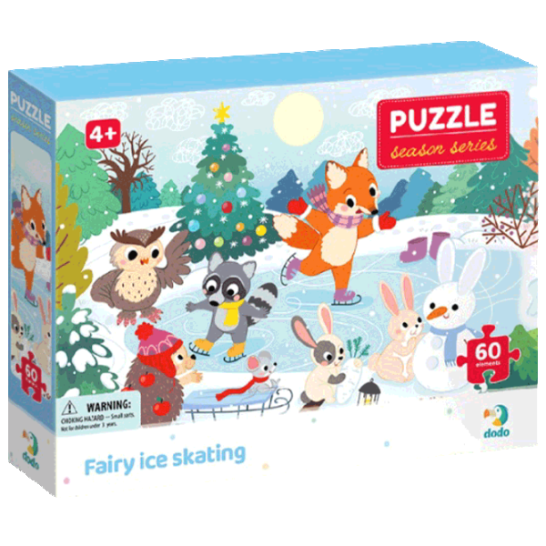 Puzzle DoDo Fairy Ice Skating 4+/ Количество деталей: 60 photo 1