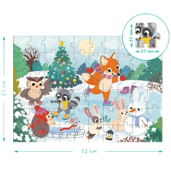 Puzzle DoDo Fairy Ice Skating 4+/ Количество деталей: 60 photo 3