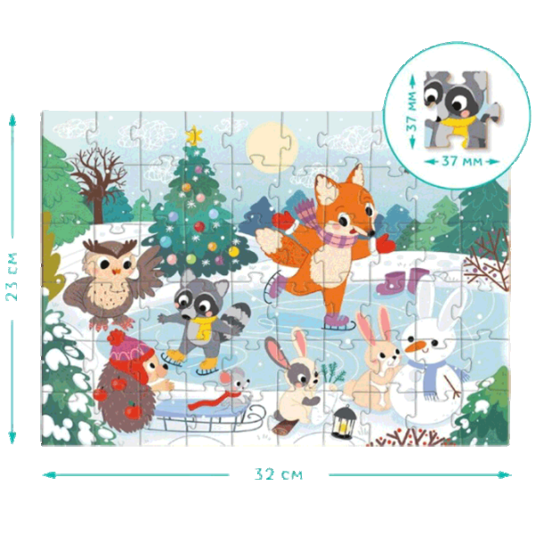 Puzzle DoDo Fairy Ice Skating 4+/ Количество деталей: 60 photo 3