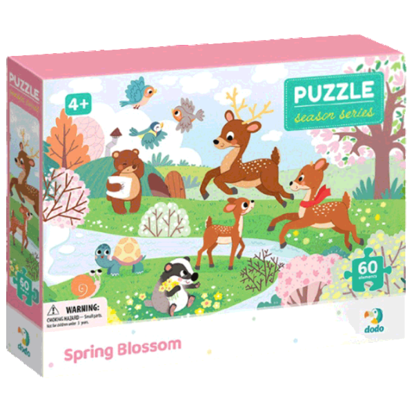 Puzzle DoDo Spring Blossom 4+/ Numărul de piese: 60 photo 1