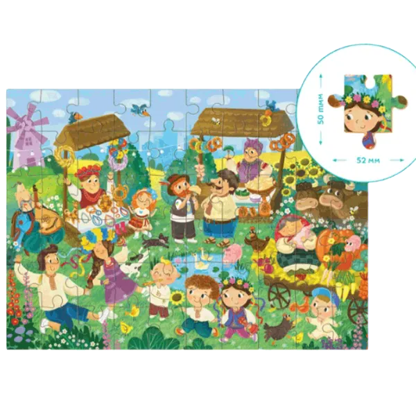 Puzzle DoDo Sorochinsky Fair 4+/ Количество деталей: 60 photo 3