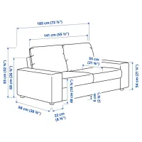 Canapea Ikea Vimle (5382352) Stofă / Beige photo 7
