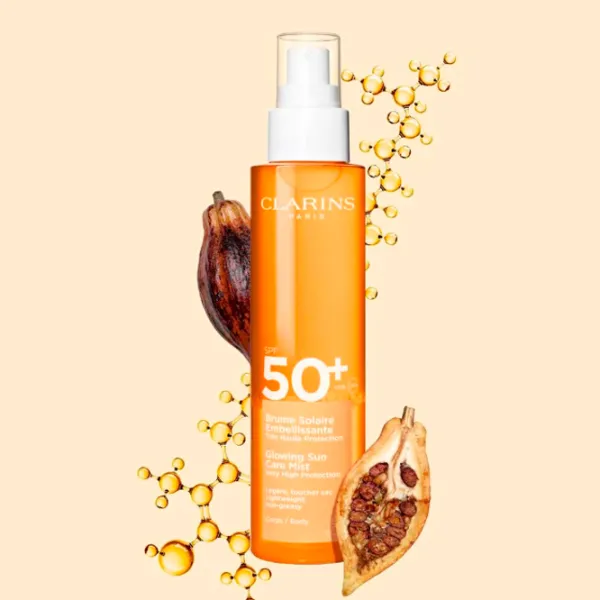 Spray de protecție solară CLARINS Glowing Sun Care Mist Orange / 0.15l photo 2 Spray de protecție solară CLARINS Glowing Sun Care Mist Orange / 0.15l photo 2