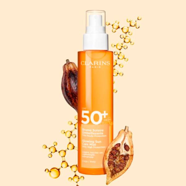 Spray de protecție solară CLARINS Glowing Sun Care Mist Orange / 0.15l photo 2 Spray de protecție solară CLARINS Glowing Sun Care Mist Orange / 0.15l photo 2