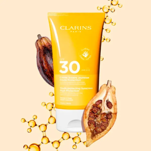 Cremă de protecție solară CLARINS Youth-protecting Yellow / 0.15l photo 3 Cremă de protecție solară CLARINS Youth-protecting Yellow / 0.15l photo 3