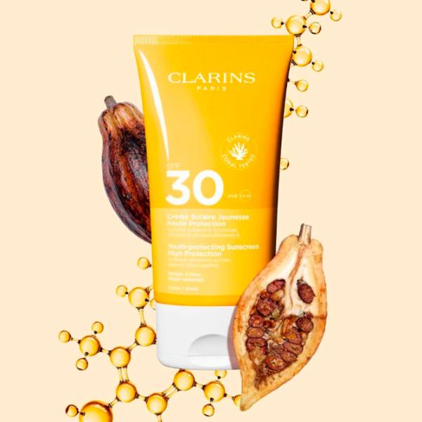 Cremă de protecție solară CLARINS Youth-protecting Yellow / 0.15l photo 3 Cremă de protecție solară CLARINS Youth-protecting Yellow / 0.15l photo 3