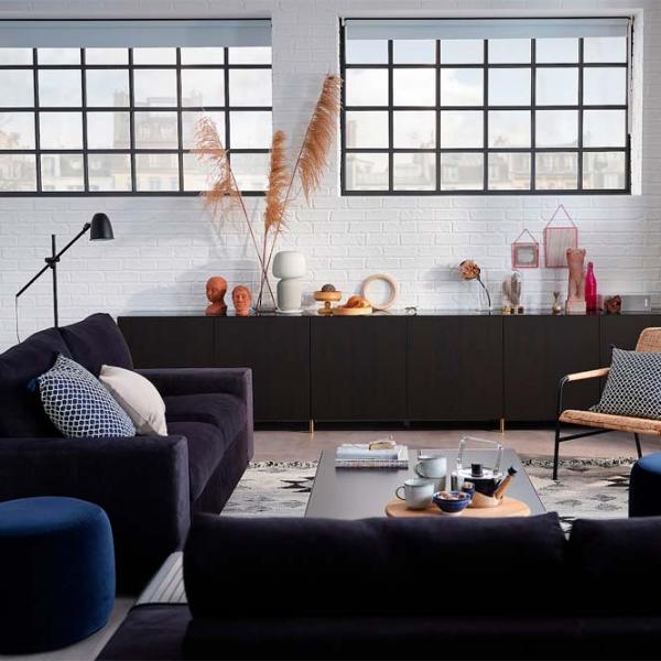 Canapea Ikea Vimle (5382349) Stofă / Black Blue photo 4