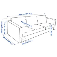 Canapea Ikea Vimle (5376024) Stofă / Black Blue photo 7