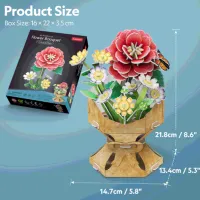 Puzzle CubicFun Flower Bouquet 8+/ Numărul de piese: 108 photo 4