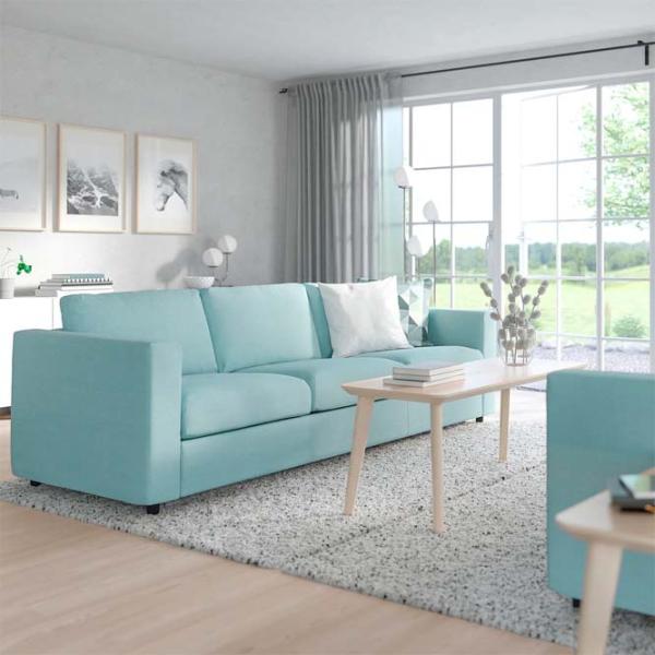 Canapea Ikea Vimle (5376027) Stofă / Light Blue photo 4