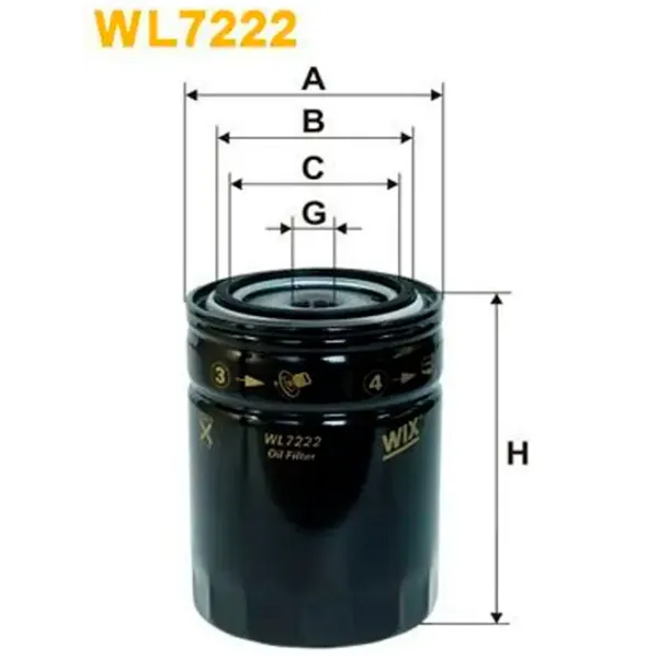 Filtru de ulei Wix Filters WL7222 WX-WL7222 photo 2