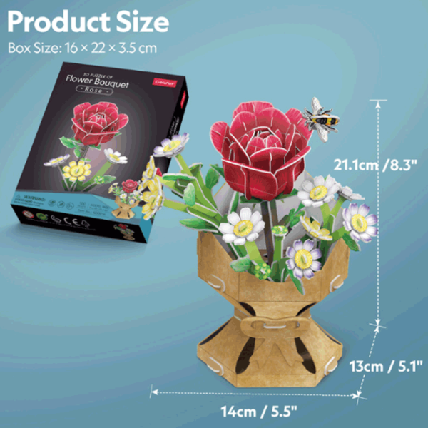 Puzzle CubicFun Flower Bouquet 8+/ Количество деталей: 120 photo 5