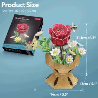 Puzzle CubicFun Flower Bouquet 8+/ Количество деталей: 120 photo 5