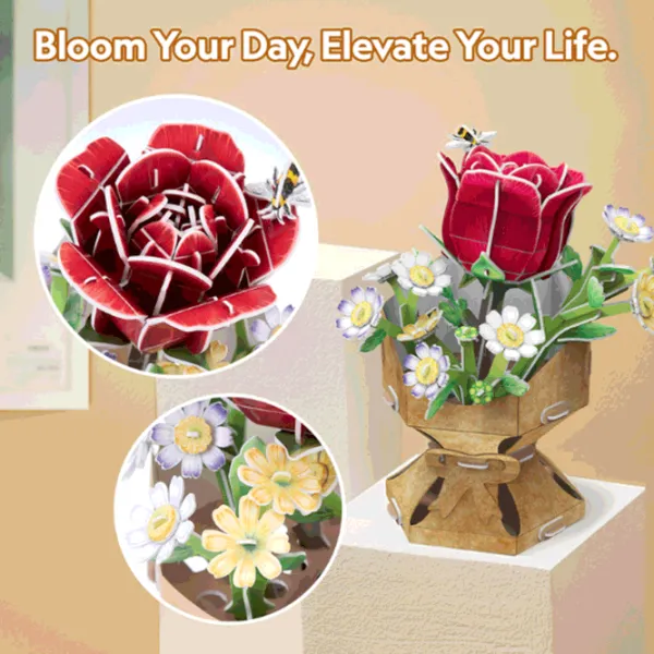Puzzle CubicFun Flower Bouquet 8+/ Количество деталей: 120 photo 6