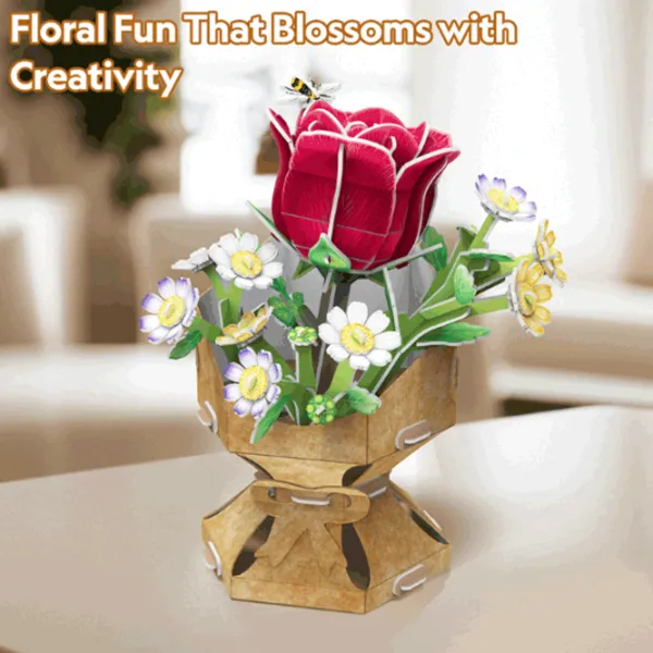 Puzzle CubicFun Flower Bouquet 8+/ Количество деталей: 120 photo 7