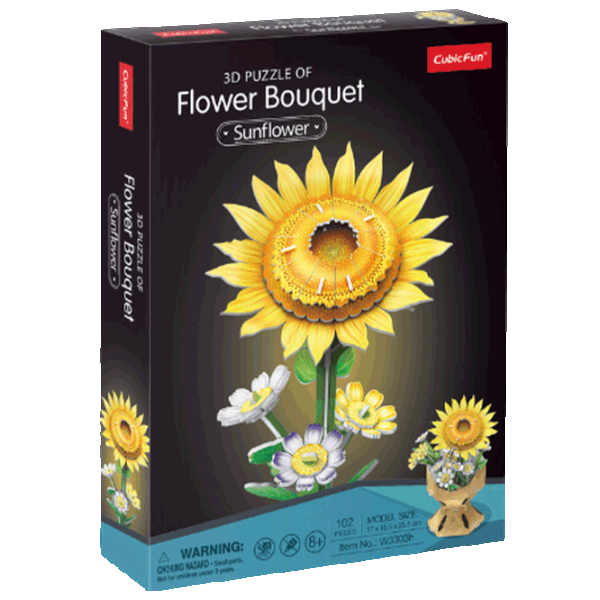Puzzle CubicFun Flower Bouquet 8+/ Количество деталей: 102  photo 1