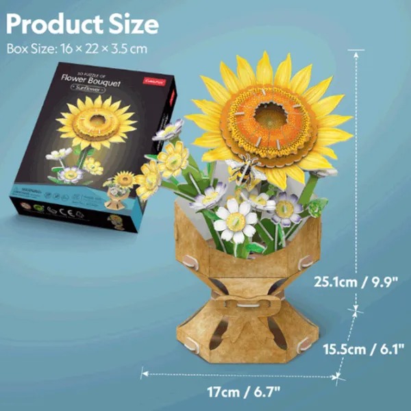 Puzzle CubicFun Flower Bouquet 8+/ Количество деталей: 102  photo 4