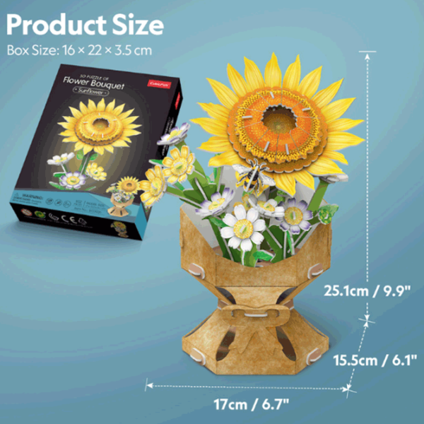 Puzzle CubicFun Flower Bouquet 8+/ Количество деталей: 102  photo 4
