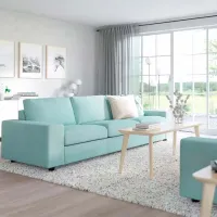 Canapea Ikea Vimle (5382372) Stofă / Light Blue photo 3