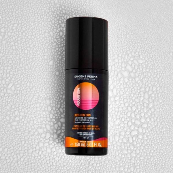 Spray de protecție solară Eugene Perma Essential Keratin Sun Protective Mist Black / 0.15l photo 2 Spray de protecție solară Eugene Perma Essential Keratin Sun Protective Mist Black / 0.15l photo 2