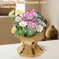 Puzzle CubicFun Flower Bouquet 8+/ Numărul de piese: 134 photo 4