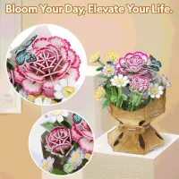 Puzzle CubicFun Flower Bouquet 8+/ Numărul de piese: 134 photo 6