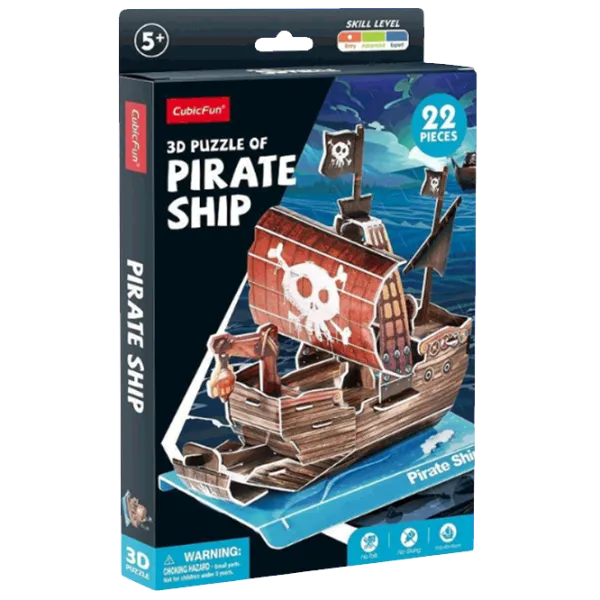 Puzzle CubicFun Pirate Ship 5+/ Количество деталей: 22 photo 1