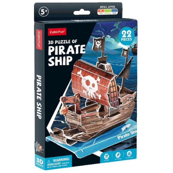 Puzzle CubicFun Pirate Ship 5+/ Количество деталей: 22 photo 1