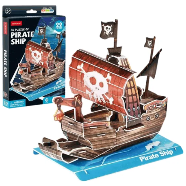Puzzle CubicFun Pirate Ship 5+/ Количество деталей: 22 photo 2