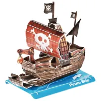 Puzzle CubicFun Pirate Ship 5+/ Numărul de piese: 22 photo 3