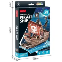 Puzzle CubicFun Pirate Ship 5+/ Numărul de piese: 22 photo 4