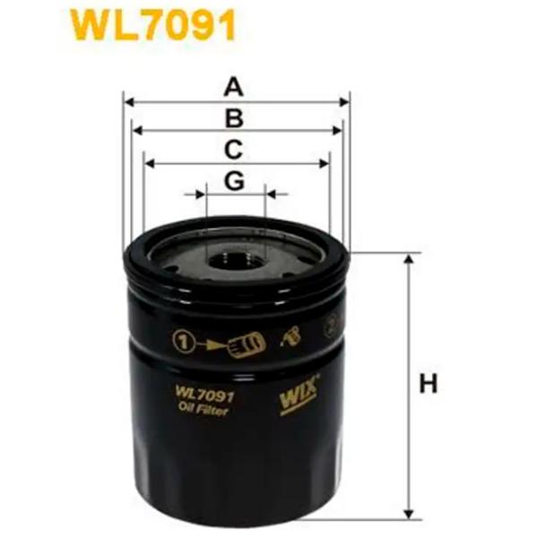 Масляный фильтр Wix Filters WL7091 WX-WL7091 photo 3 Масляный фильтр Wix Filters WL7091 WX-WL7091 photo 3