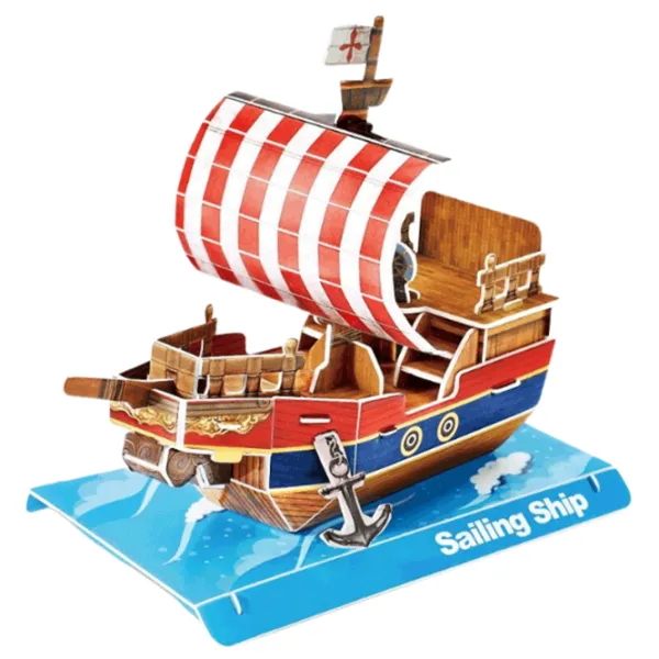 Puzzle CubicFun Sailing Ship 5+/ Количество деталей: 33 photo 2