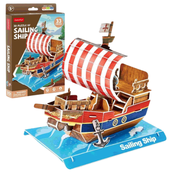 Puzzle CubicFun Sailing Ship 5+/ Количество деталей: 33 photo 3