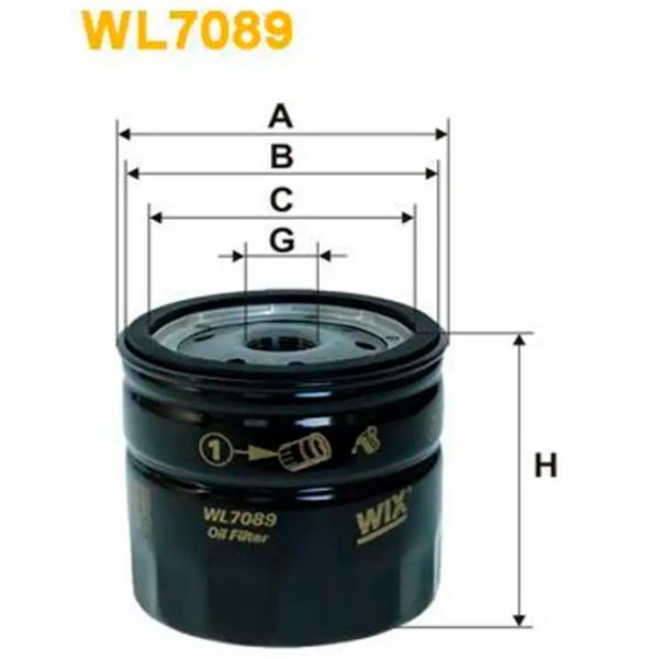 Filtru de ulei Wix Filters WL7089 WX-WL7089 photo 3