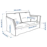 Canapea Ikea Backsalen (5483757) Stofă / Gray photo 6