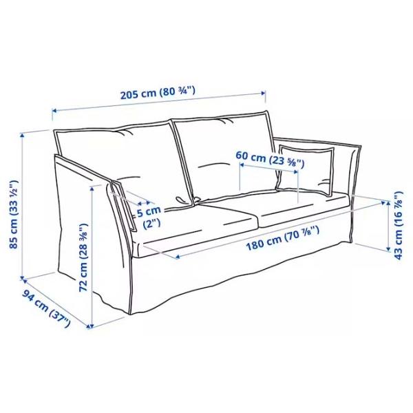 Диван Ikea Backsalen (5483759) Полипропилен / Серый photo 5 Диван Ikea Backsalen (5483759) Полипропилен / Серый photo 5