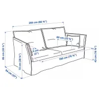 Canapea Ikea Backsalen (5483759) Polipropilenă / Gray photo 5