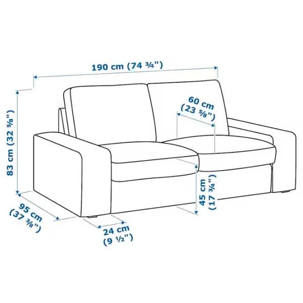 Диван Ikea Kivik (5483771) Полиэстер / Серо-Бирюзовый photo 6 Диван Ikea Kivik (5483771) Полиэстер / Серо-Бирюзовый photo 6