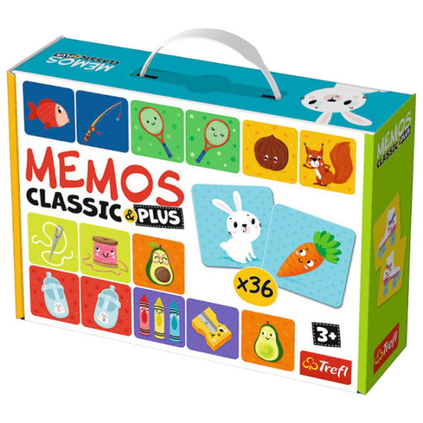 Настольная игра Trefl Memos Classic & Plus 3+/ Логическая игра photo 1