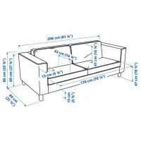 Canapea Ikea Parup (5382337) Polipropilenă / Dark Gray photo 6